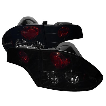 Overtime 4 Doors Euro Tail Lights Glossy Black Housing with Smoke for 06 to 10 Honda Civic- 12 x 14 x 22 in. OV3193577